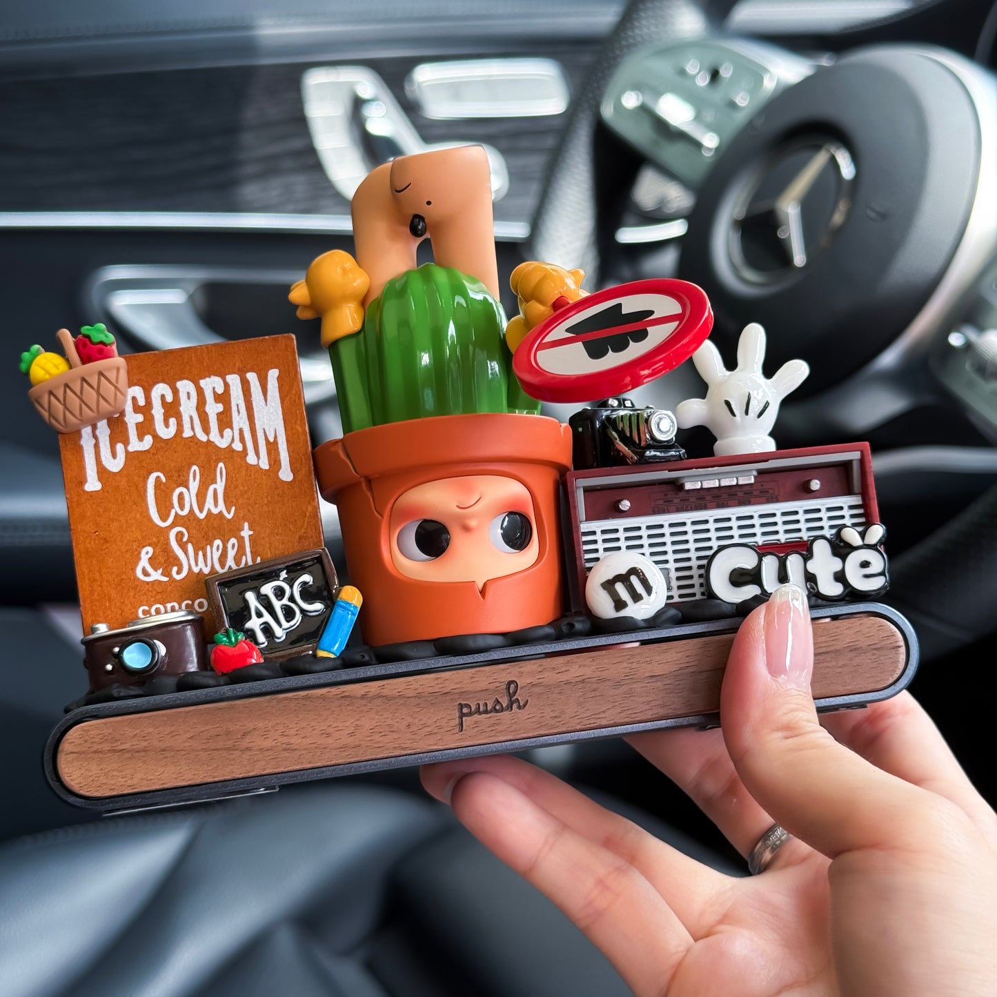 POPMART Zsiga 'Do Not Touch' Car Decor - Temporary Parking Number Sign