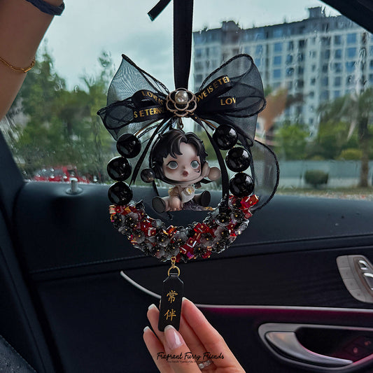 SKULLPANDA Crystal Car Charm - Hanging Rearview Mirror Decor for Cars | POP MART